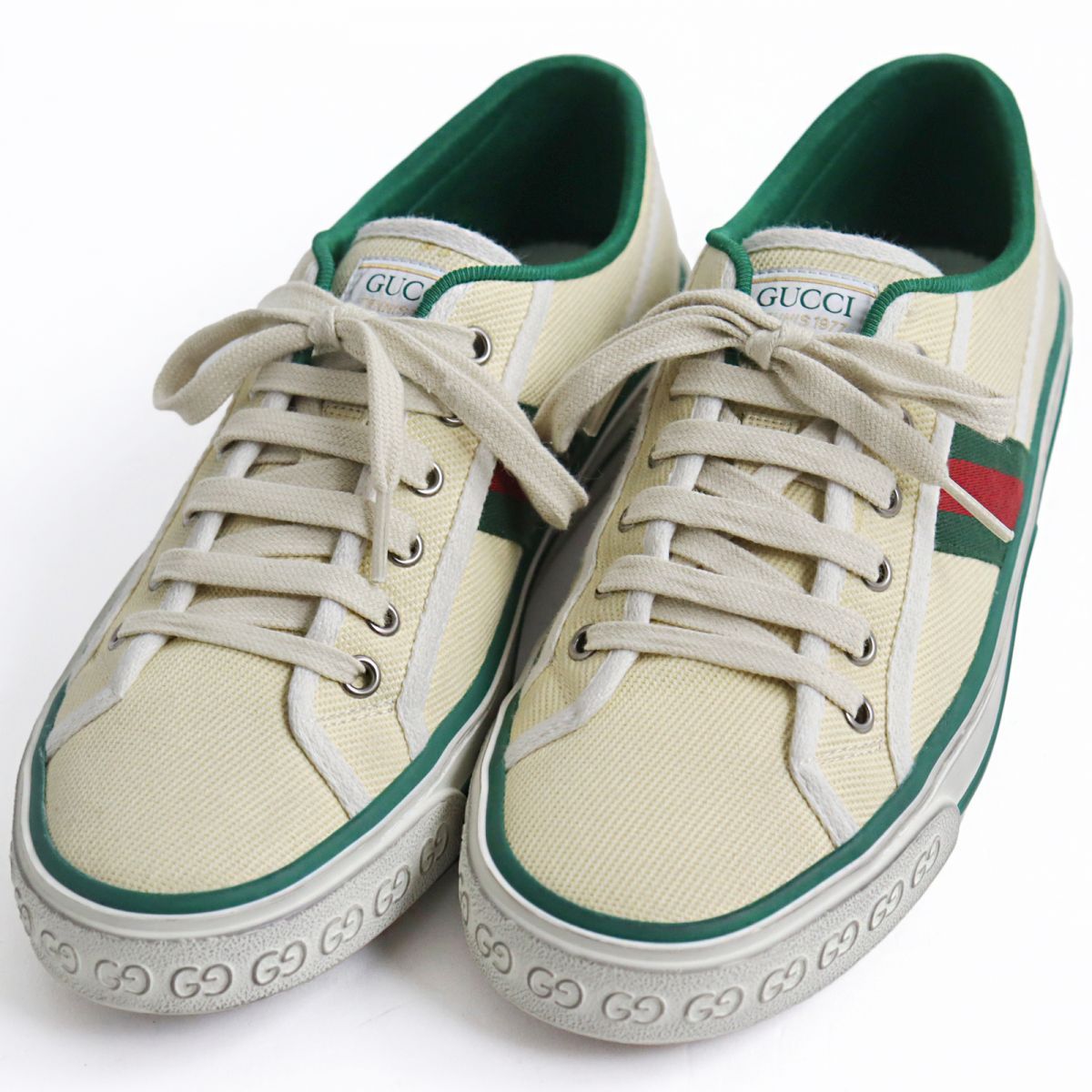 2024人気No.1の GUCCI◇TENNIS 1977/ローカットスニーカー/UK8.5/BLK