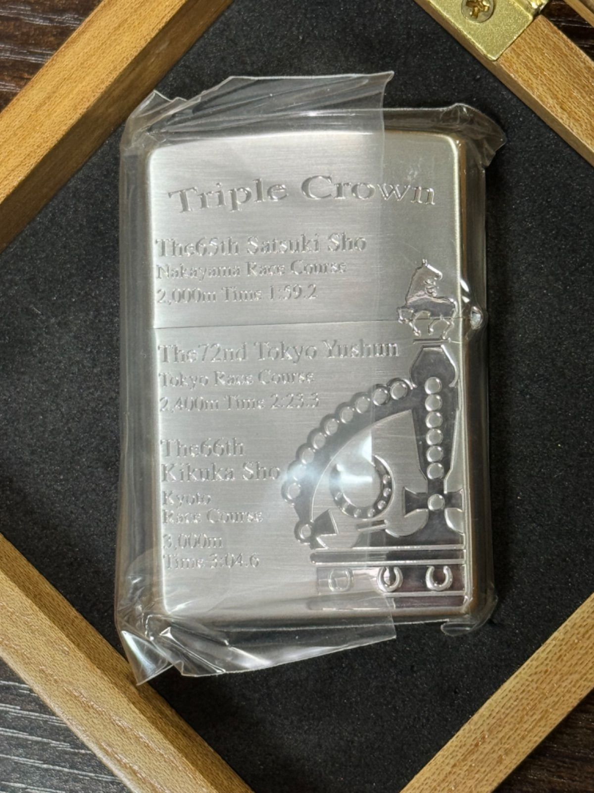 zippo TRIPLE CROWN HORSE ディープインパクト 2005年製 競馬 両面