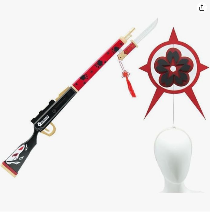狐坂ワカモ ブルーアーカイブ 武器 コスプレ セット 頭飾り 銃