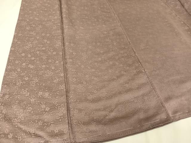 平和屋着物○上質な色無地 作家物 利休彩夢 紋意匠 鳩羽色 正絹 逸品