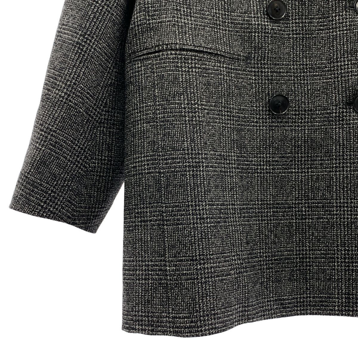COUTURE D ADAM クチュールドアダム グレンチェック オーバーサイズ ジャケット 36 ブラック ホワイト レディース SIROKUMA-CORPORATION_COM