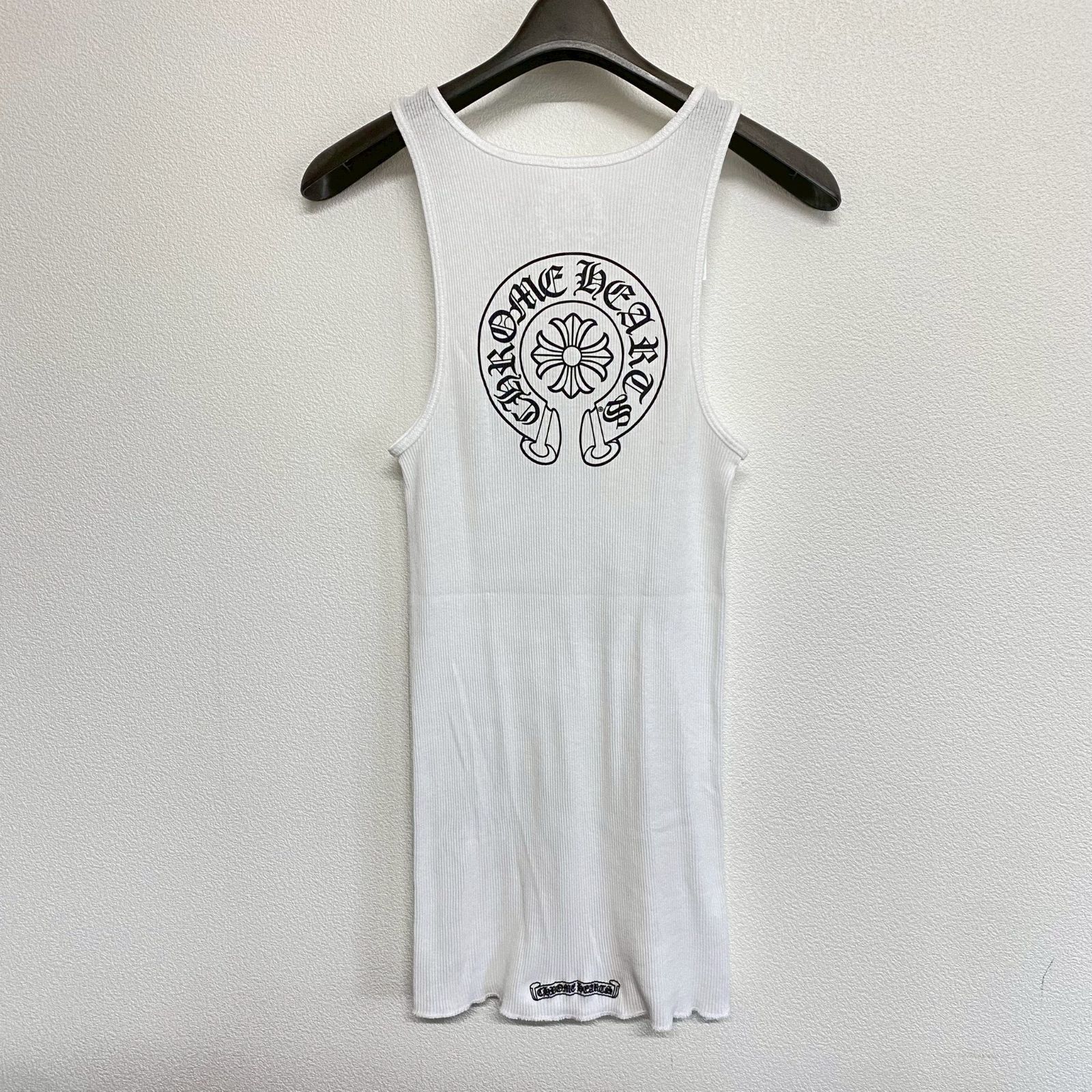 CHROME HEARTS Horse Shoe クロムハーツ ホースシュー 白 ホワイト タンクトップ ノースリーブカットソー トップス メンズ レディース Sサイズ ♥