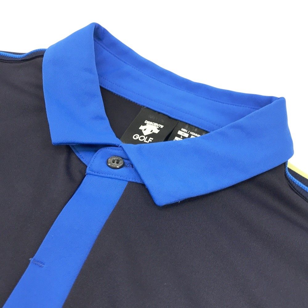 サイズ：L DESCENTE GOLF デサントゴルフ 半袖ポロシャツ ブルー系