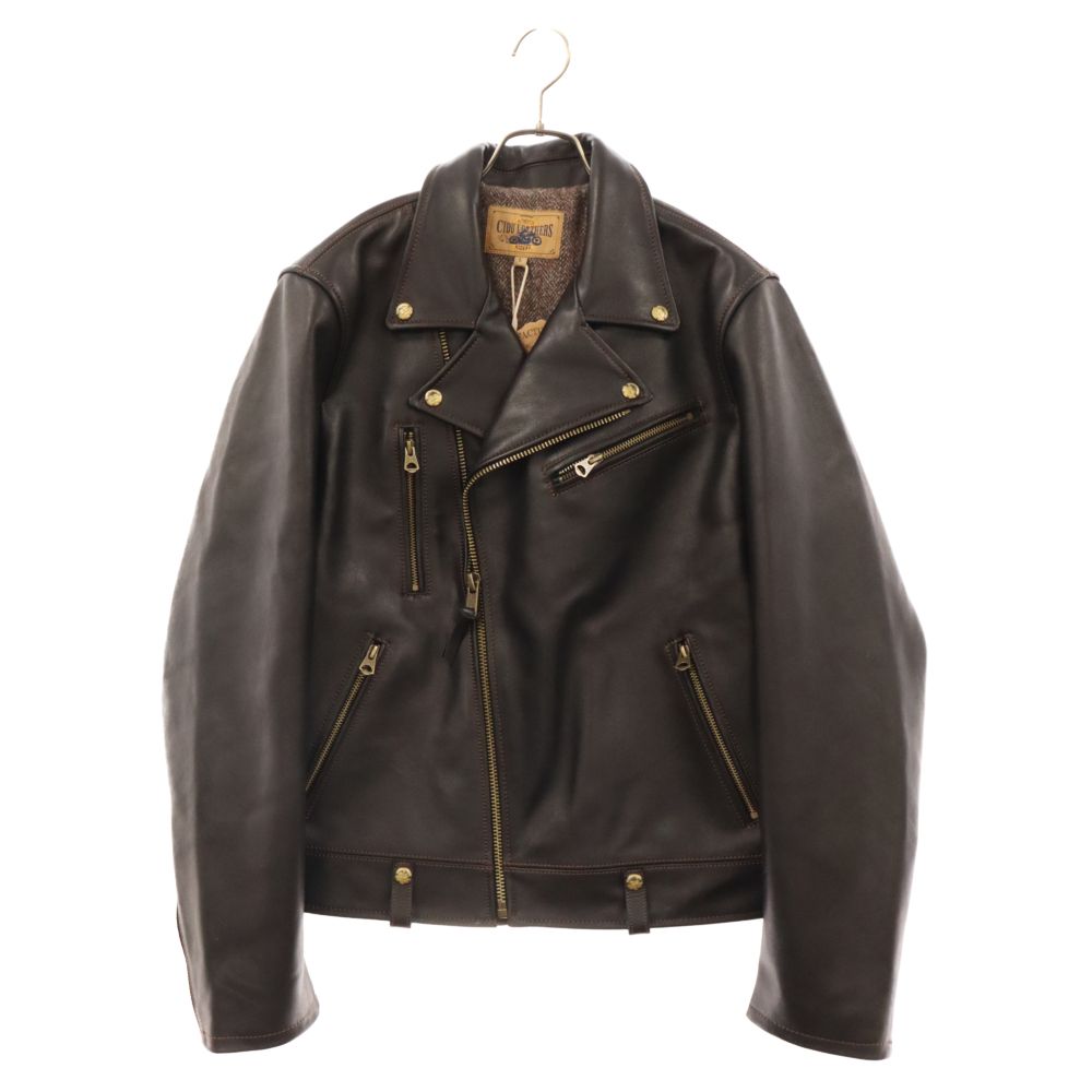 CIDU LEATHERS (シヅレザー) ダブルライダースジャケット ブラック