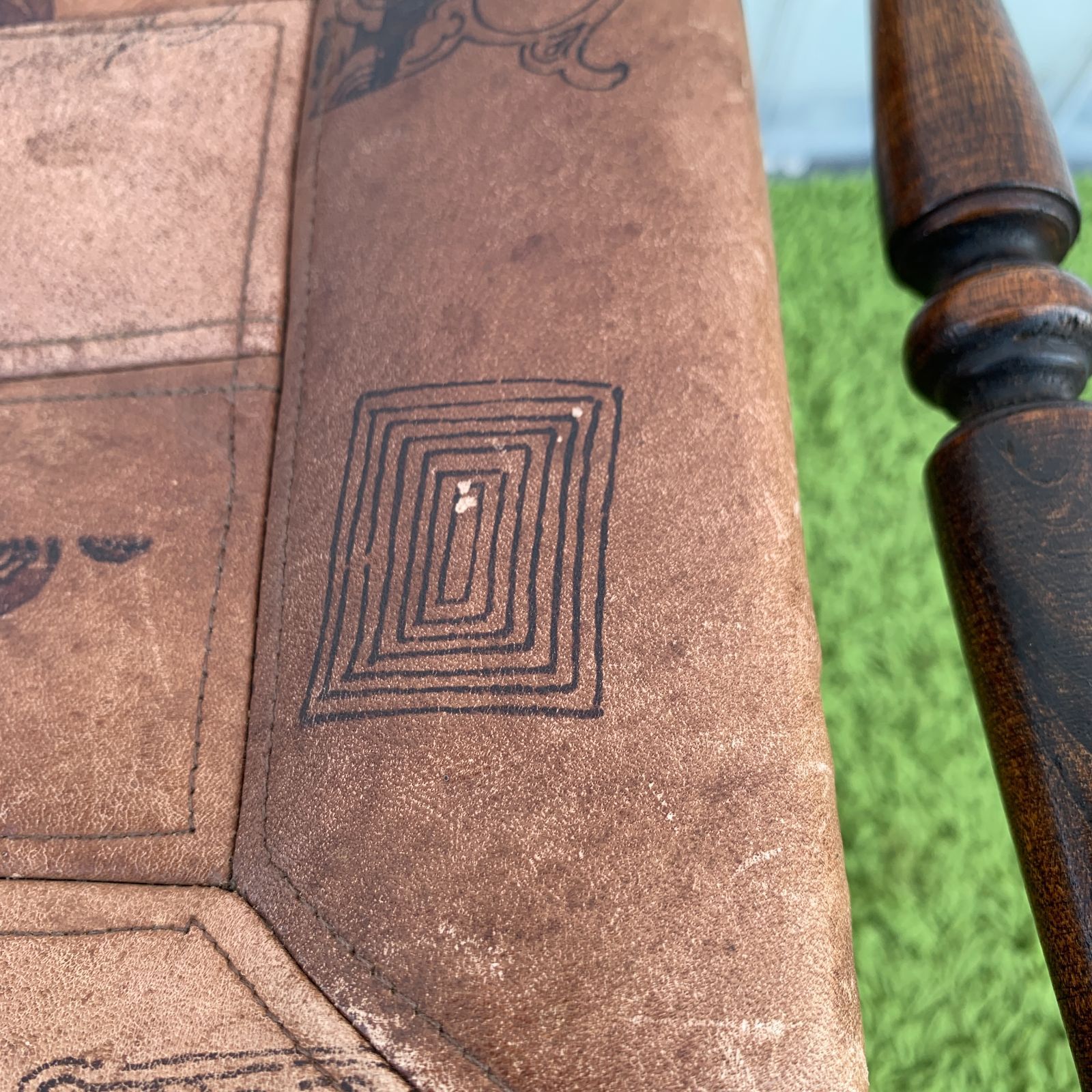 レザートップ スツール