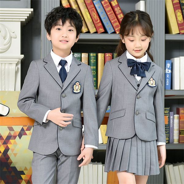 制服 4点セット 卒業式 入学式 子供 男の子 ジュニア キッズ フォーマル カジュアル 小学生 中学生 高校生 韓国風 卒服 グレー 170cm ブレザー セットアップ 上下セット dt487d3