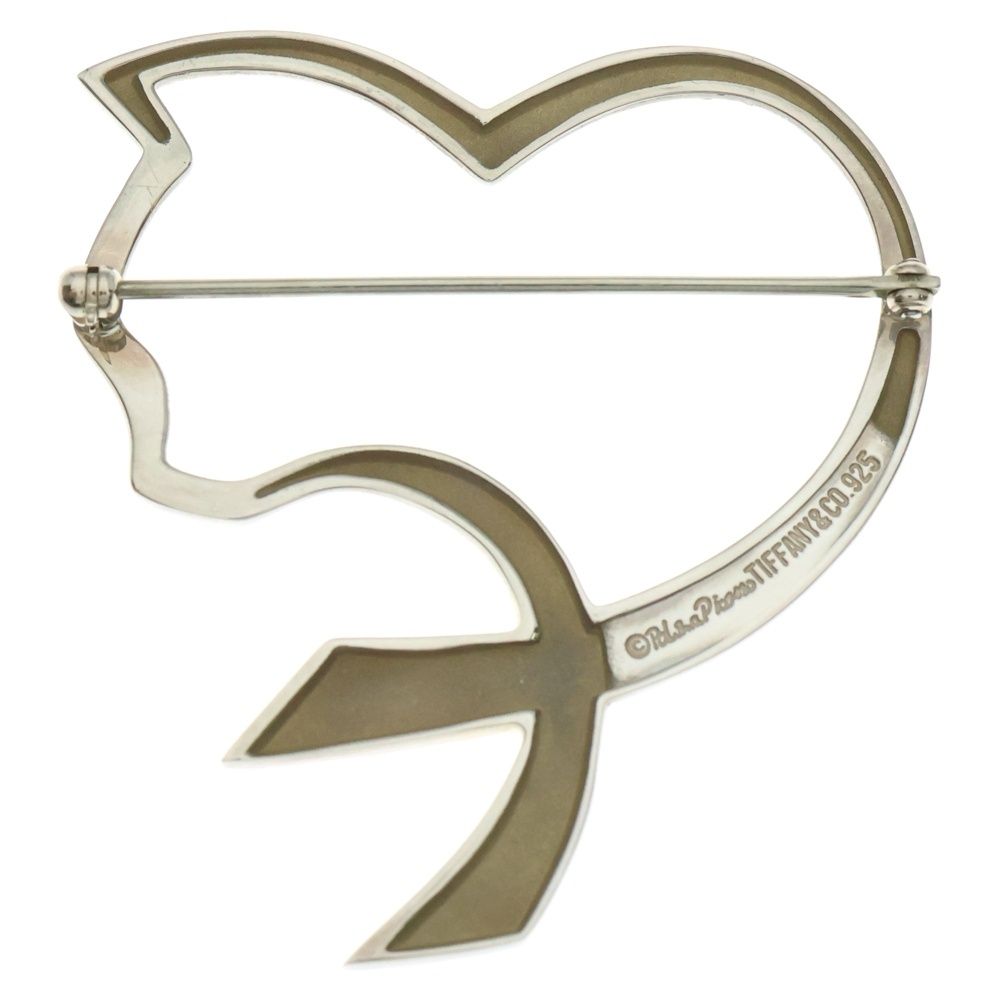 TIFFANY-Co ティファニー パロマピカソ オープンハートキャット ブローチ ピンバッジ シルバー