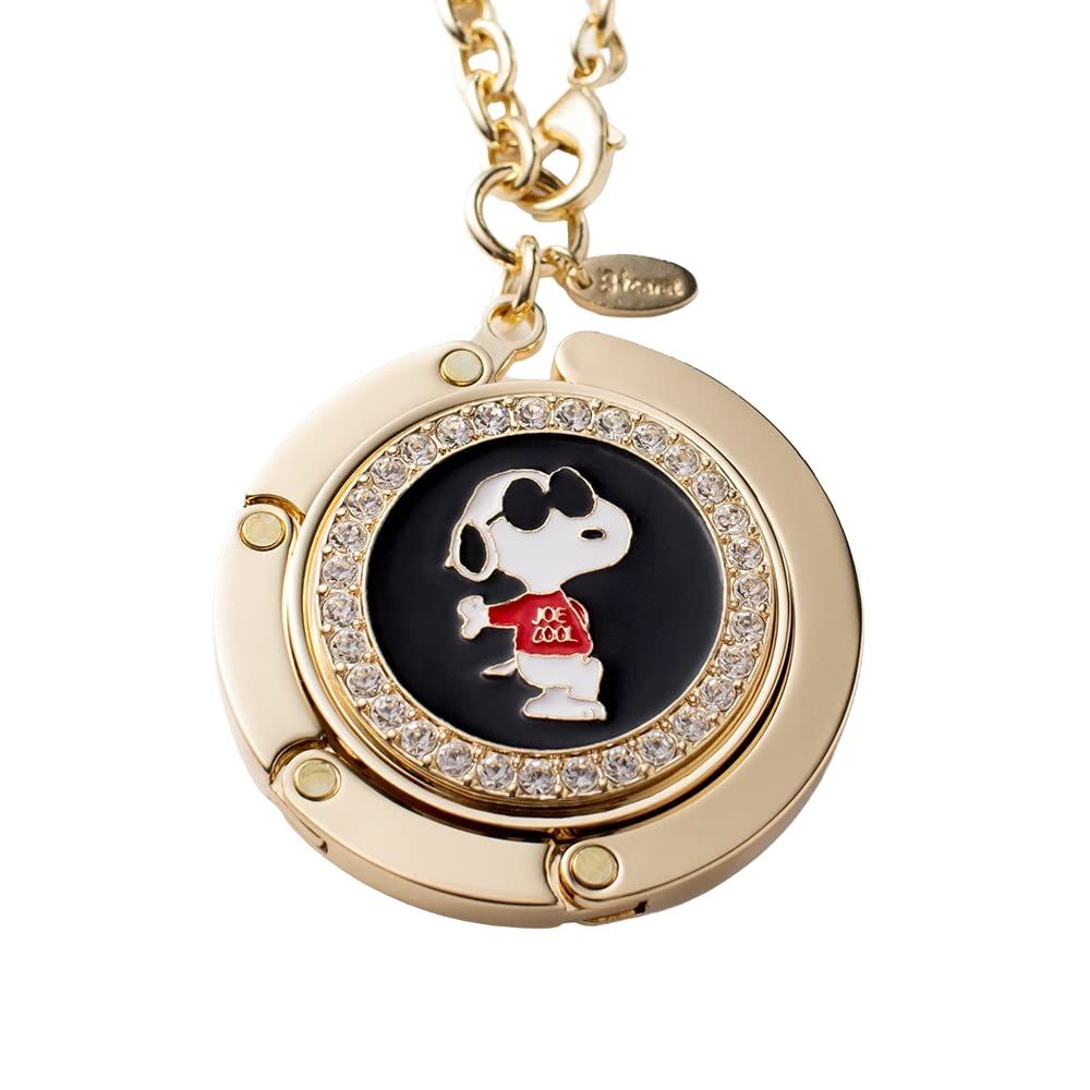 3carat バッグハンガー PEANUTS スヌーピー ウッドストック ベル バッグフック 丸型 バッグチャーム バッグ掛け 耐荷重約5kg ギフト (スヌーピー JOE COOL) [スヌーピー JOE COOL]