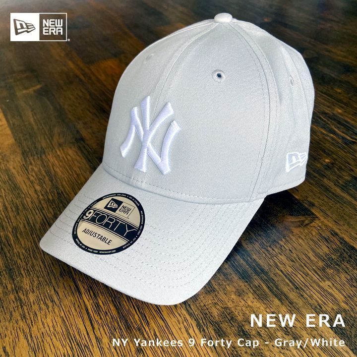 New Era☆NY ヤンキース 9Forty Cap ライトグレー - メルカリ