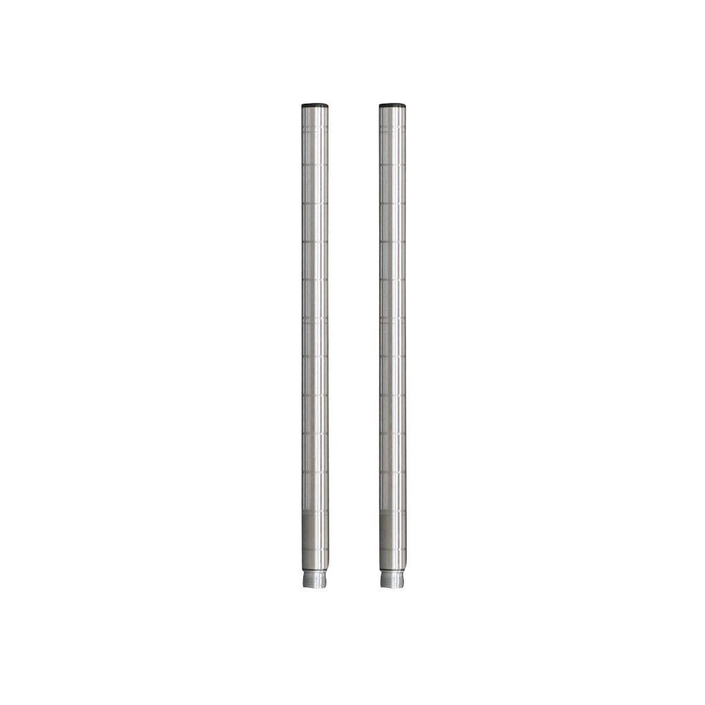 【在庫処分】ルミナス スチールラックパーツ 高さ延長ポール 支柱 2本セット ジョイント付き 高さ31cm ADD-1930 ポール径19mm ドウシシャ 収納力アップ 追加パーツ diy 後付け 業務用 頑丈 防サビ