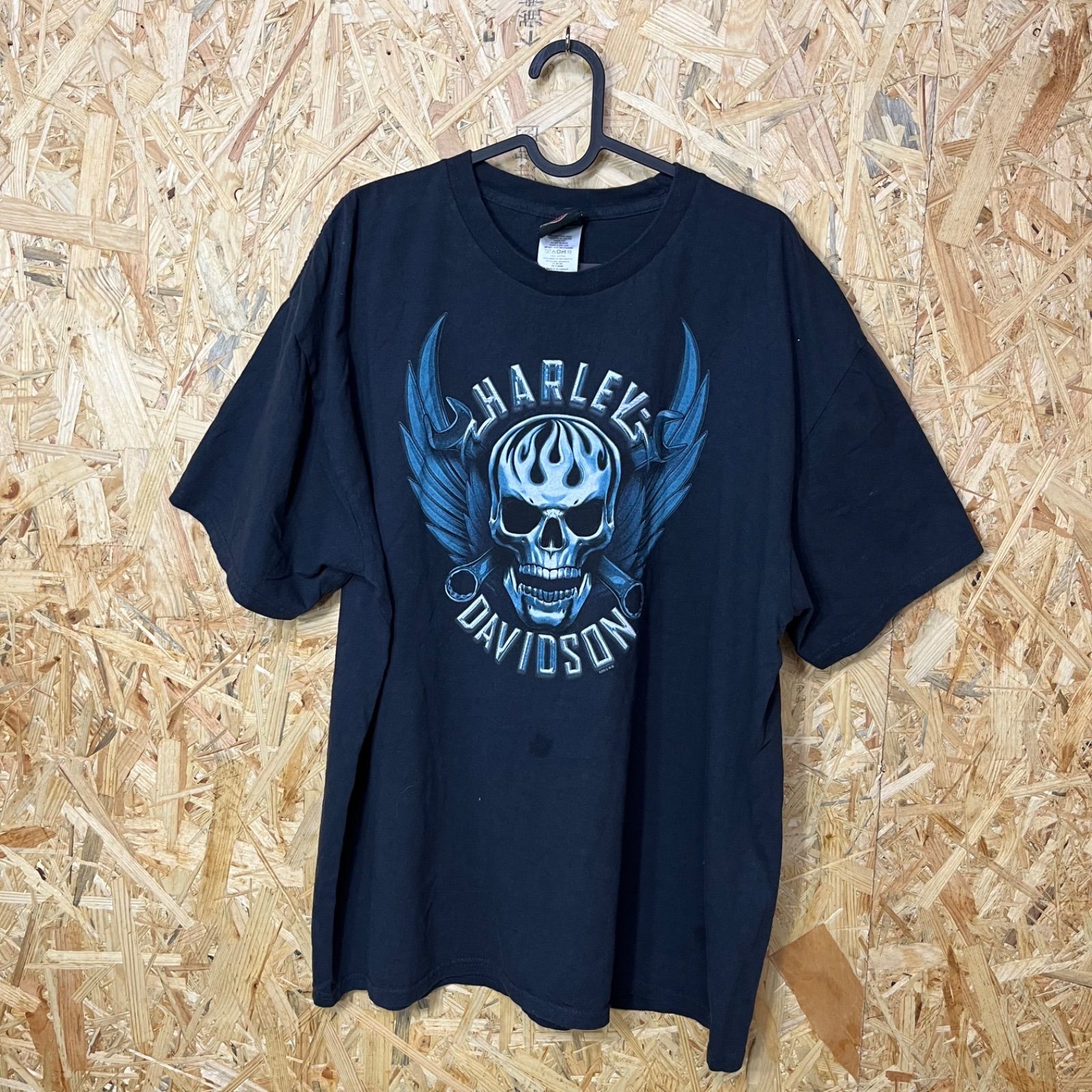 ハーレーダビッドソン Tシャツ Harley Davidson スカルウィング XL