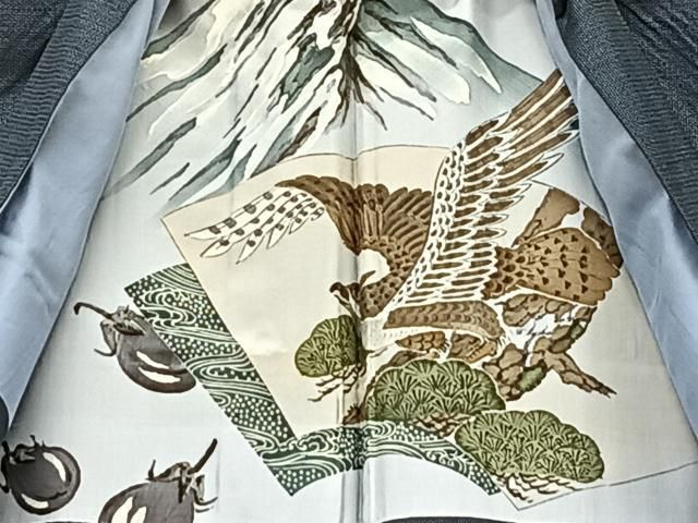 平和屋着物○男性 本場大島紬 アンサンブル 100亀甲 総詰め 羽裏：一