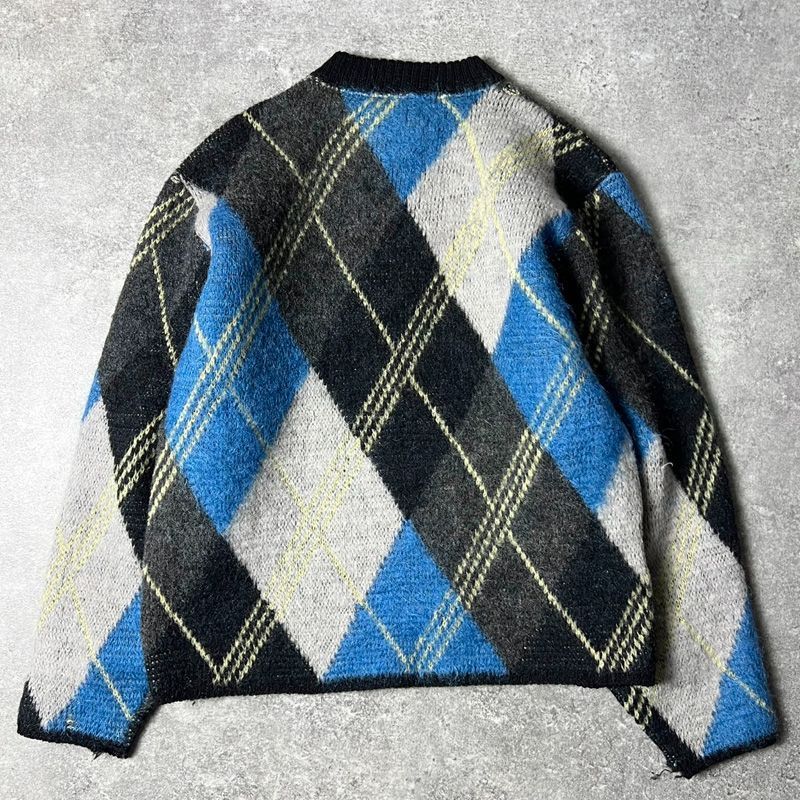 50s〜60s argyle mohair knit アーガイル モヘア 60s SEARS モヘア