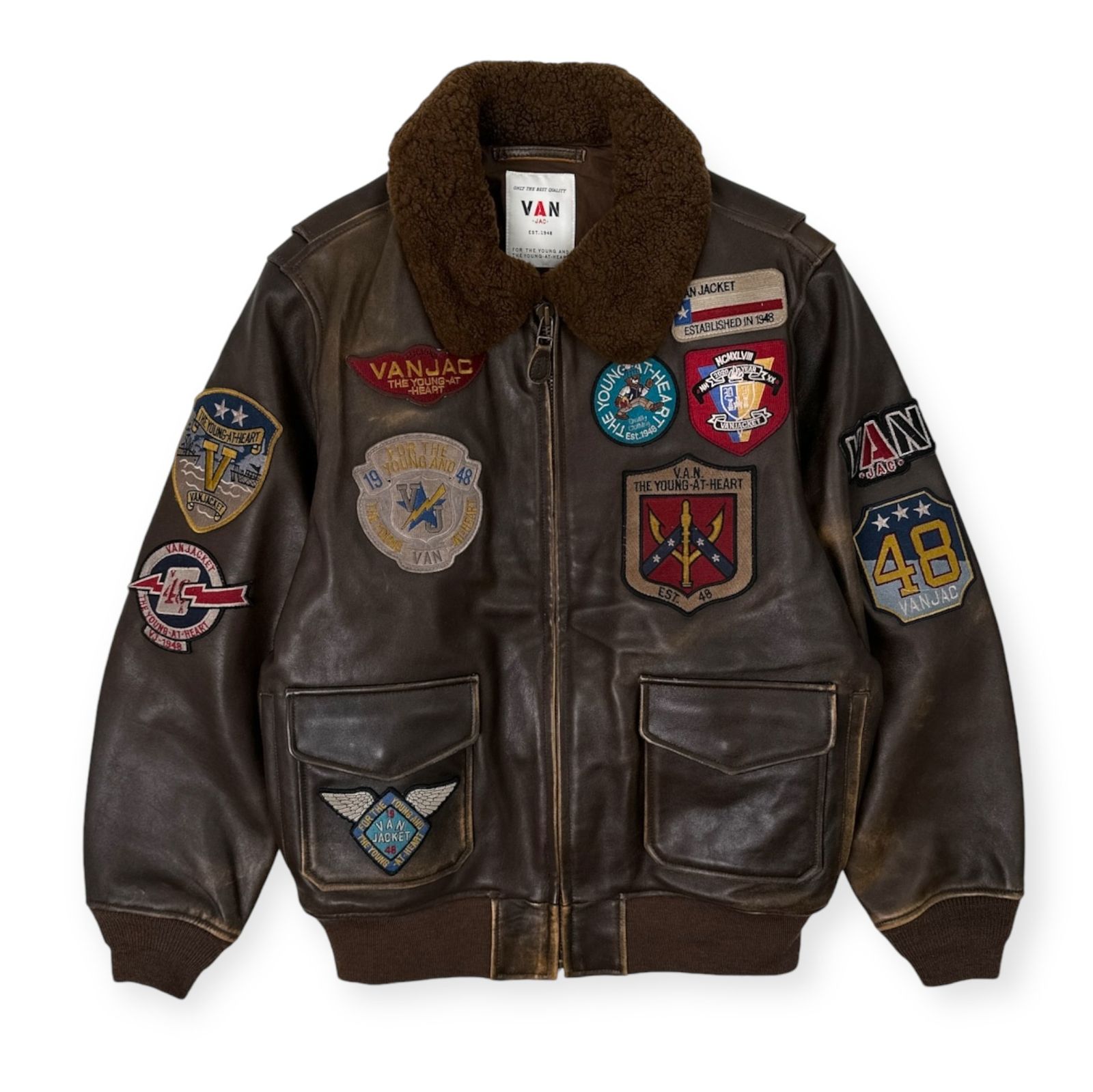 LLサイズVAN JAC ヴァンジャケット フルデコ スタジャン 袖革 ワッペン