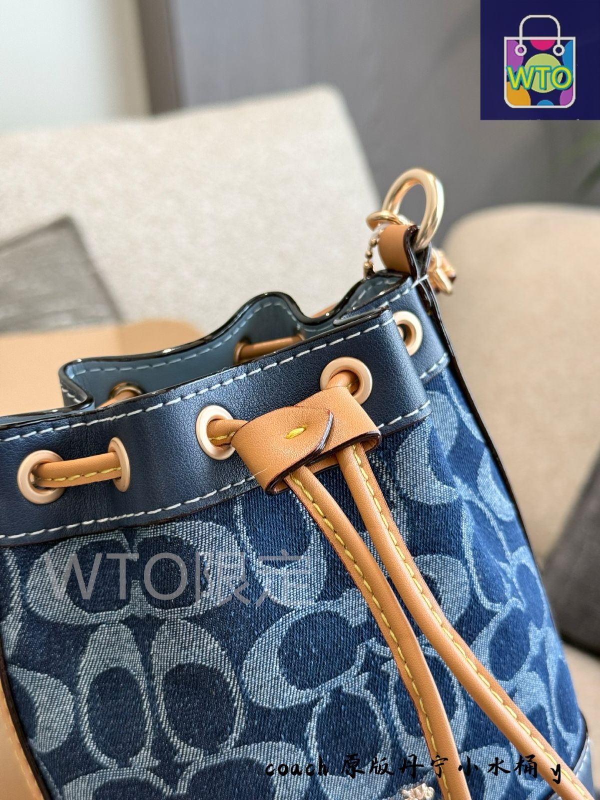 【今だけSALE6999→6000円へ！】COACH デニム生地 バケットバッグ 今日特価】COACH デニム ミニ バケットバッグ-WTO輸入3 - メルカリ