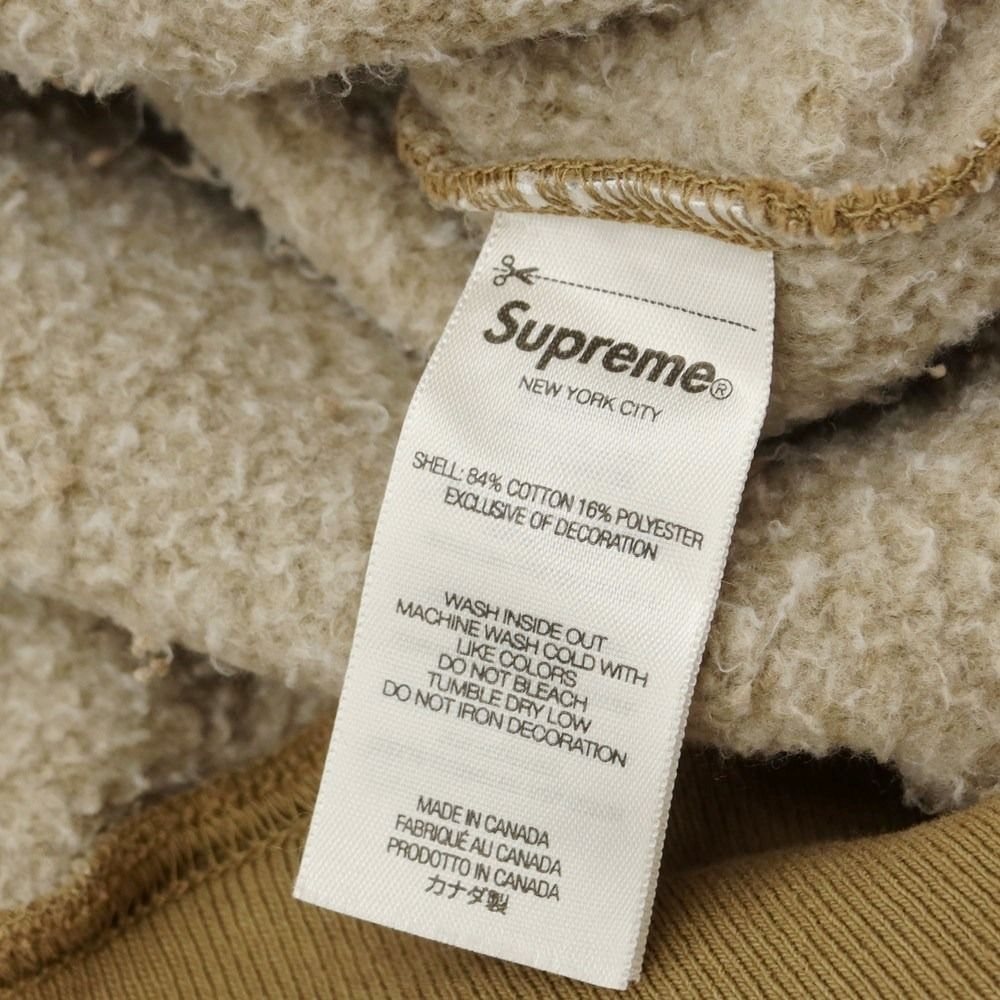 シュプリーム Supreme 2023年春夏 Overdyed S Logo Hooded Sweatshirt 裏起毛スウェット プルオーバーパーカー タン【サイズL】【メンズ】