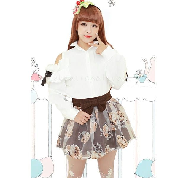 大人気！華やか花柄ミニスカート♡春のお出かけデートに最適フェミニンコーデ レディース服 花柄 ミニスカート 春 夏 秋 アースカラー リボン