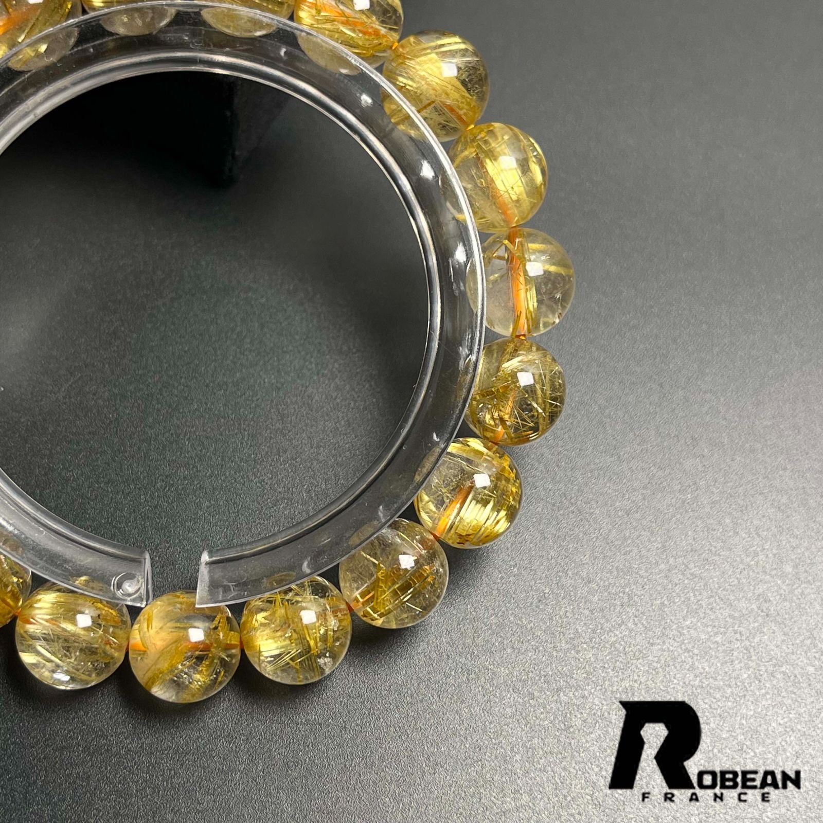 限定1個】EU製☆ROBEAN・極!極満針ルチルクォーツ☆ブレスレット 