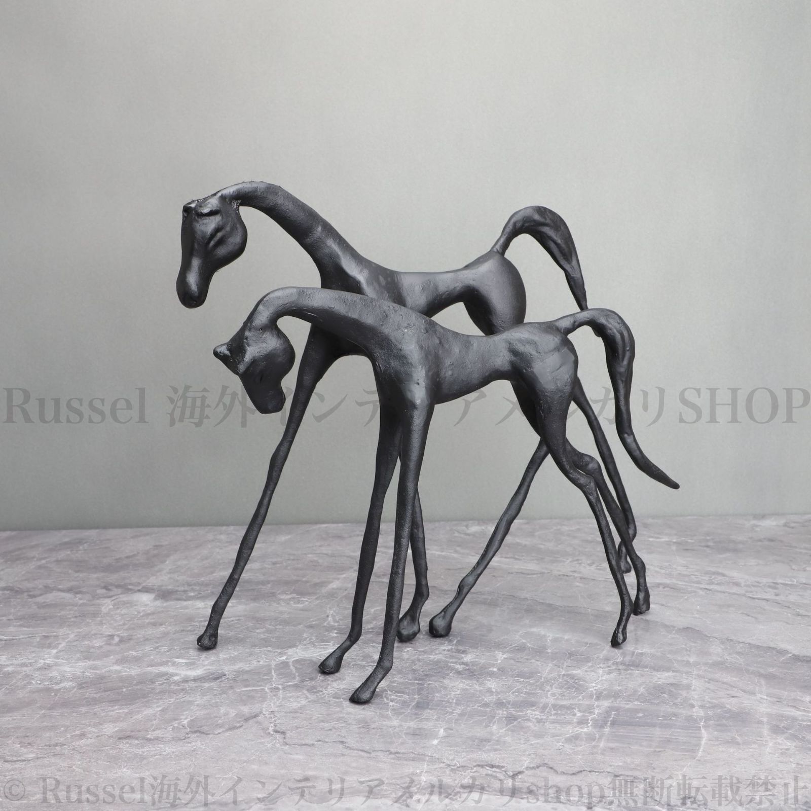 北欧風インテリア クリエイティブな足が細い 馬 オブジェ 節約