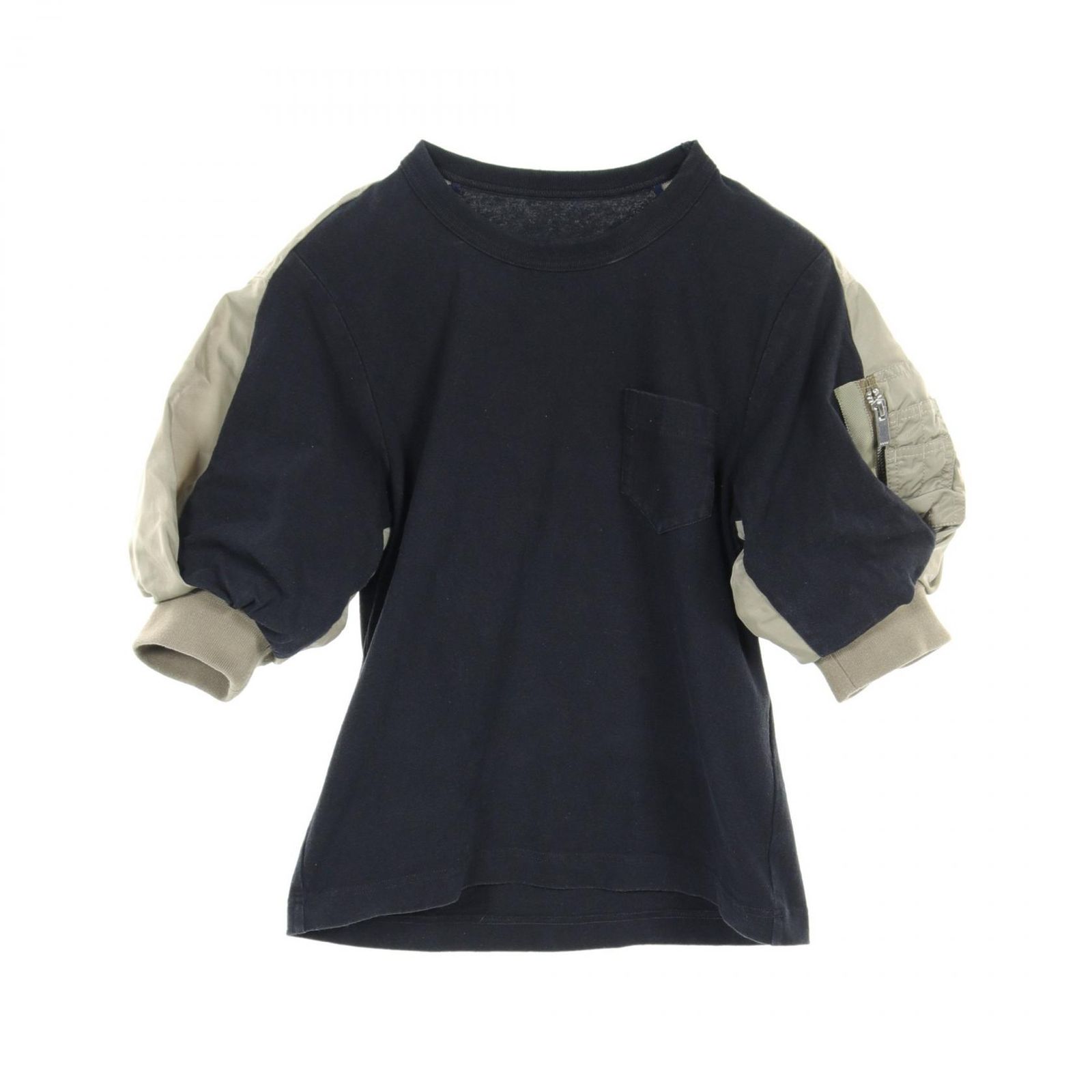 Sacai サカイ Nylon Twill × Cotton Jersey T-Shirt カットソー