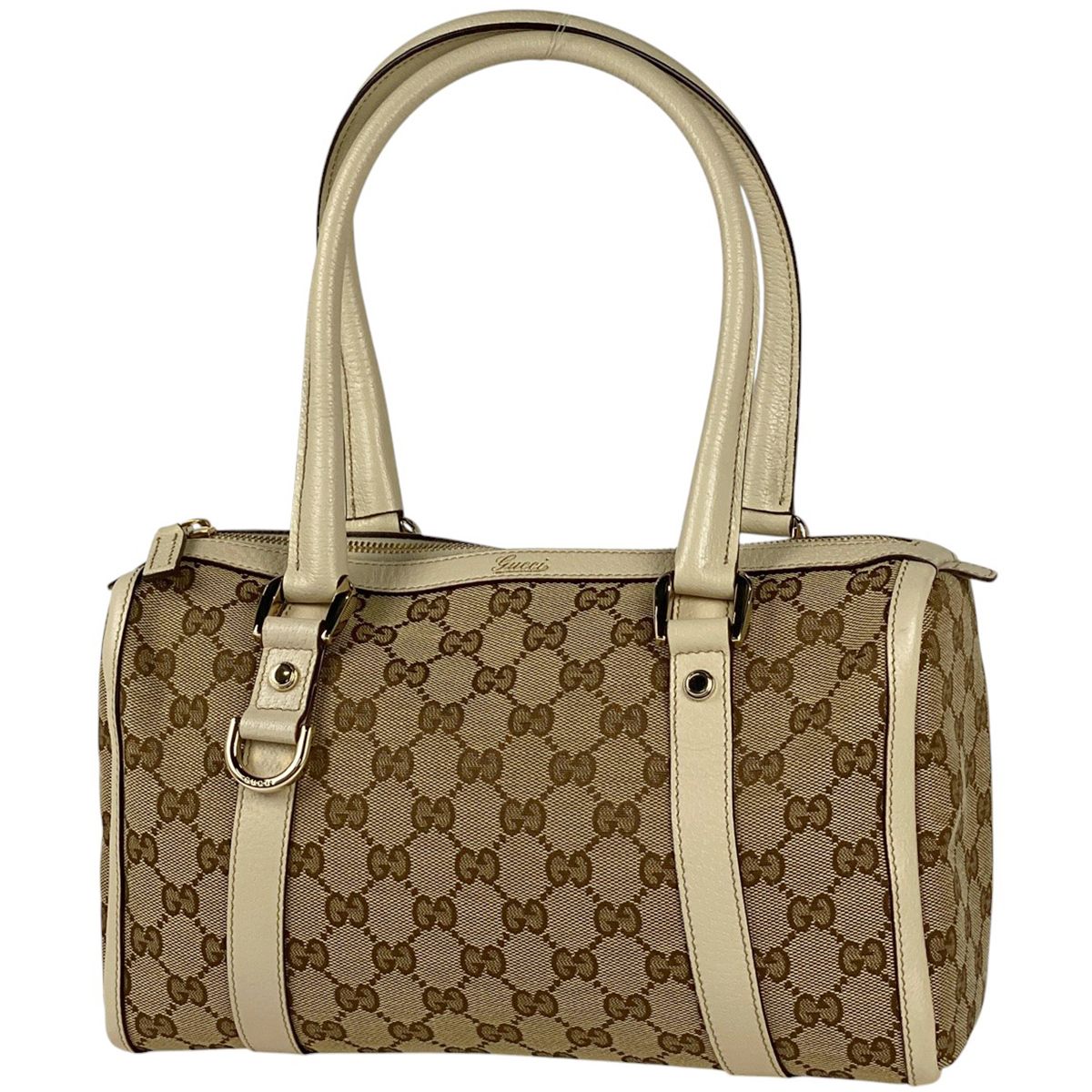 グッチ GUCCI GG柄 ハンドバッグ ミニボストン 肩掛け ハンドバッグ GGキャンバス ベージュ ホワイト 130942 レディース