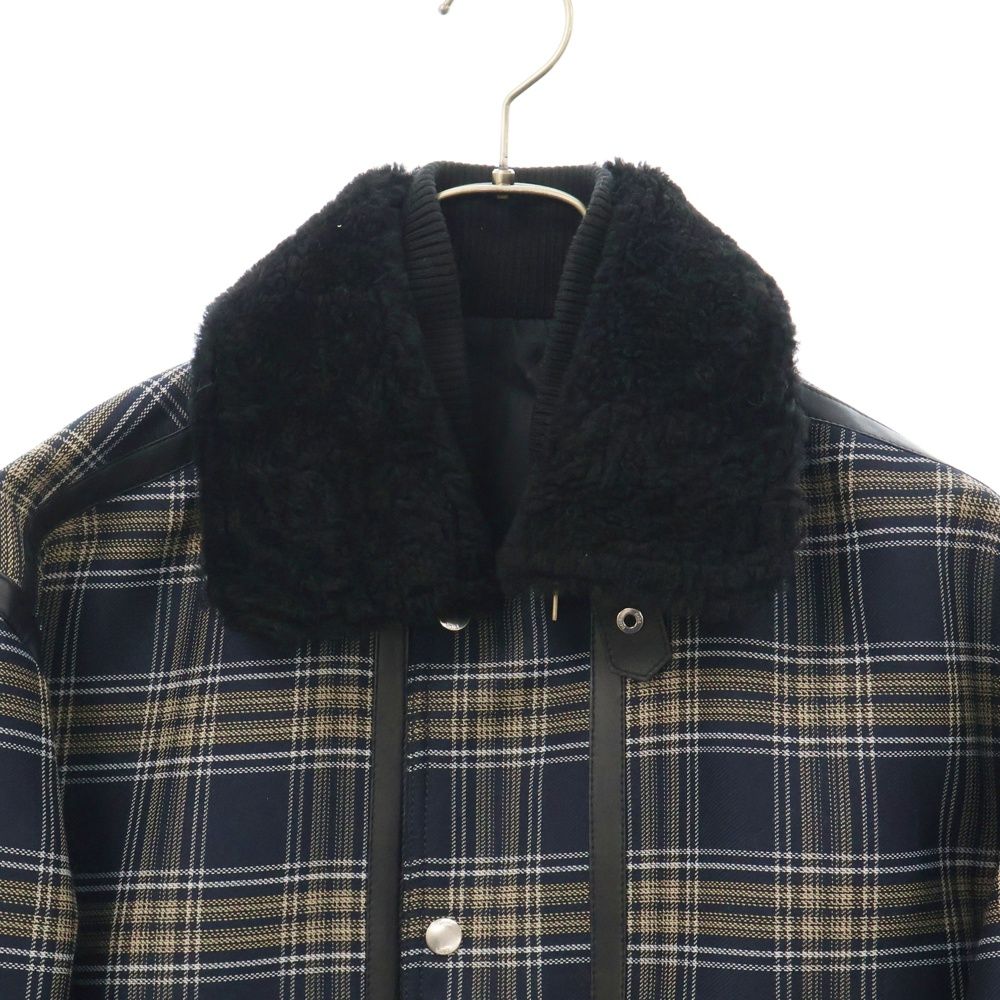 Dior HOMME (ディオールオム) チェック総柄 ジップアップ ジャケット