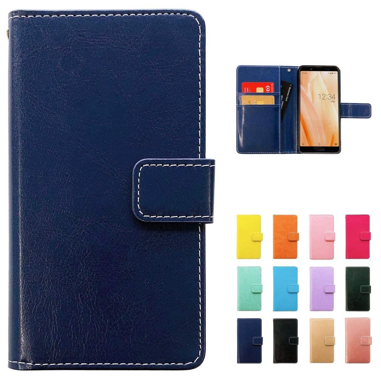 【新着商品】KYV43 BASIO 3 手帳型 ケース カバー BASIO3 KYV43ケース KYV43カバー BASIO3ケース BASIO3カバー 手帳 手帳型ケース 手帳型カバー こだわり手帳 ネイビー