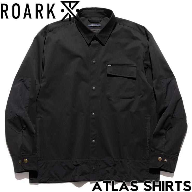THE ROARK REVIVAL ロアークリバイバル ATLAS SHIRTS 長袖シャツ UVカット 通気性 速乾 耐摩耗 耐久性 RLWJ1152-BLK 日本代理店正規品