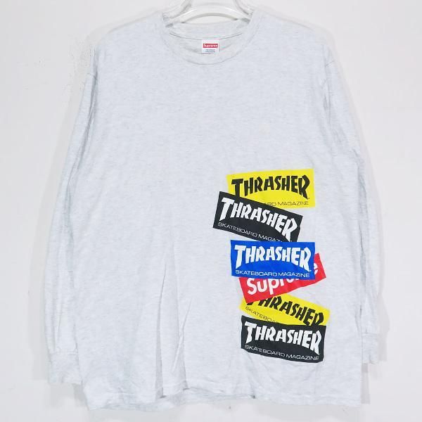 新品未開封 SUPREME × Thrasher 21AW Tシャツ サイズL SUPREME シュプリーム x THRASHER スラッシャー 21AW MULTI LOGO L/S