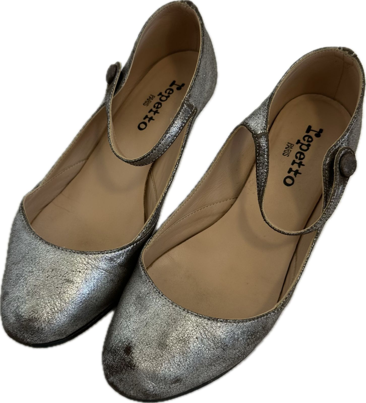 z1379 repettoレペット ストラップパンプス シルバー レディース