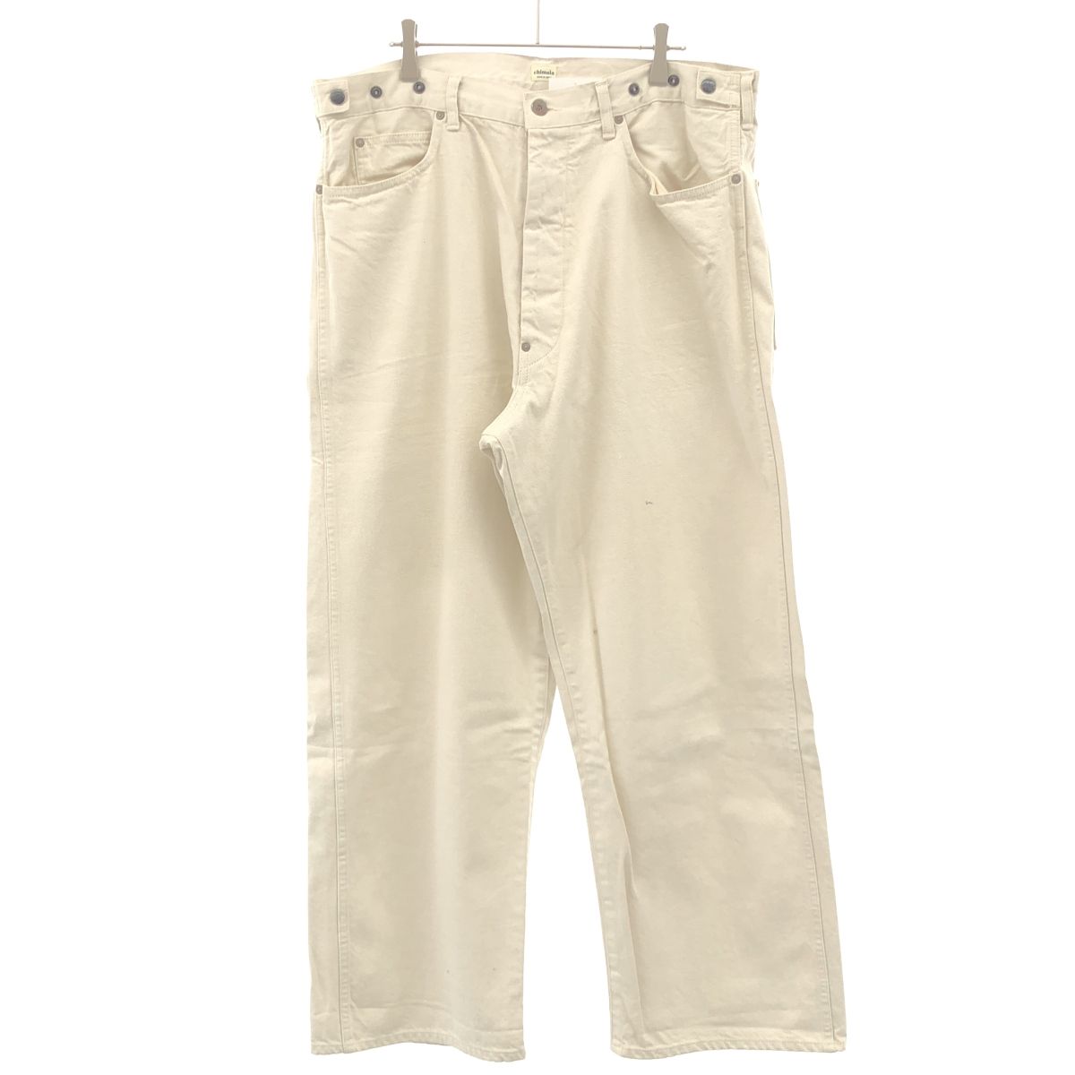 chimala チマラ 22AW DEEPRISE WAIST ADJUSTABLE ウエストアジャストデニムパンツ CS34 MP10B ホワイト系 34