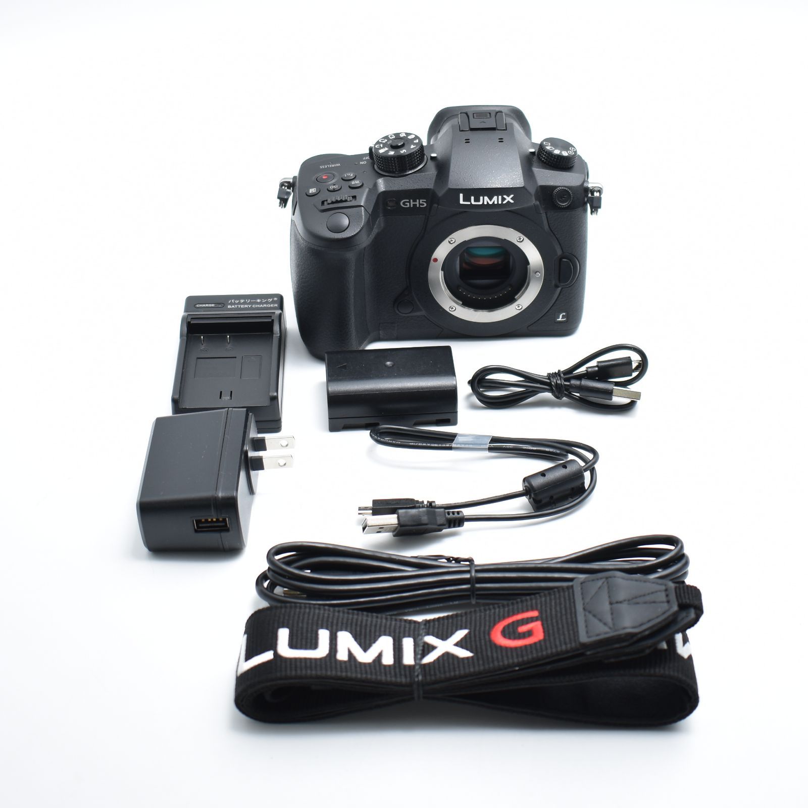 B 7979 パナソニック ミラーレス一眼カメラ ルミックス GH5 ボディ ブラック DC-GH5-K