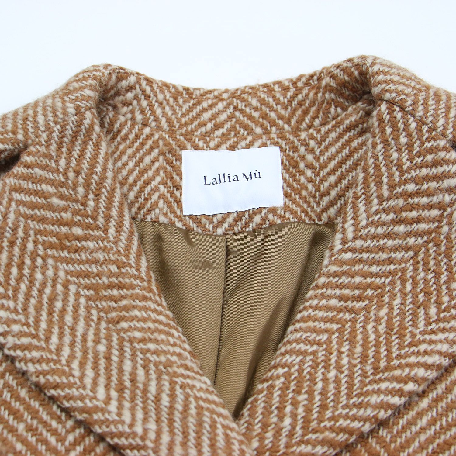 Lallia Mu ラリアムー コート キャメル ホワイト サイズ:38(M