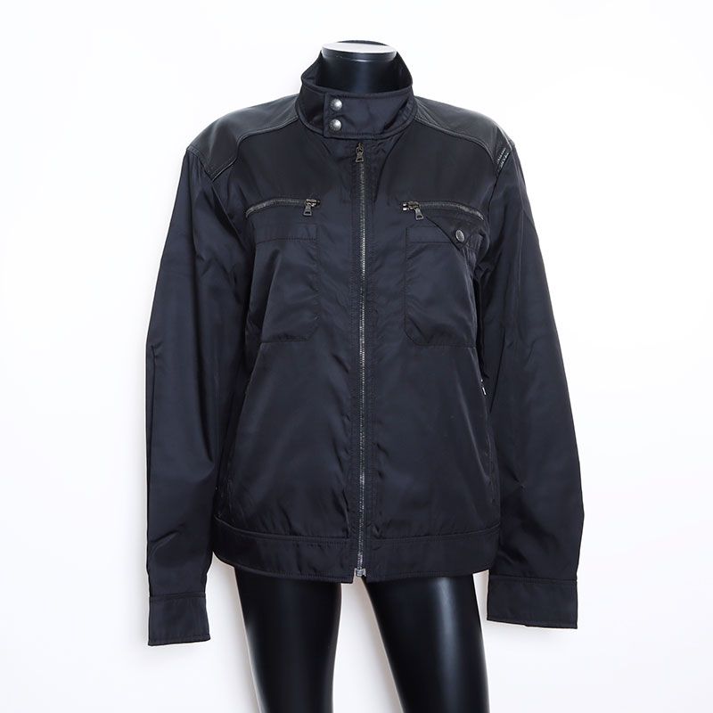 プラダブルゾン　ナイロンレザー PRADA プラダ ブルゾン レザーパッチ ナイロン Size:52