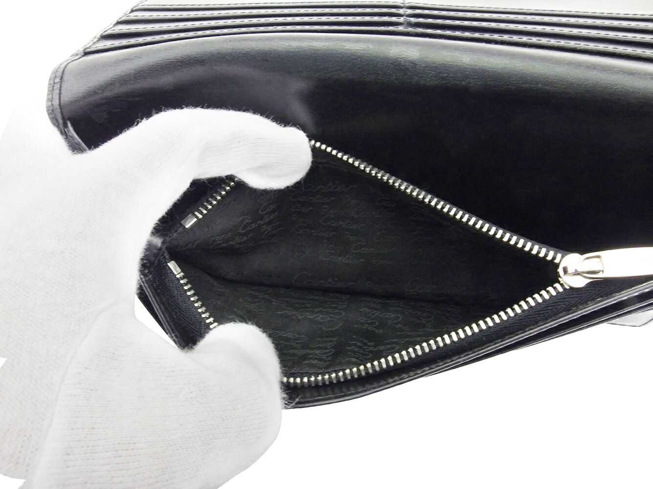 カルティエ CARTIER 長財布 パシャ ブラック レディース 中古