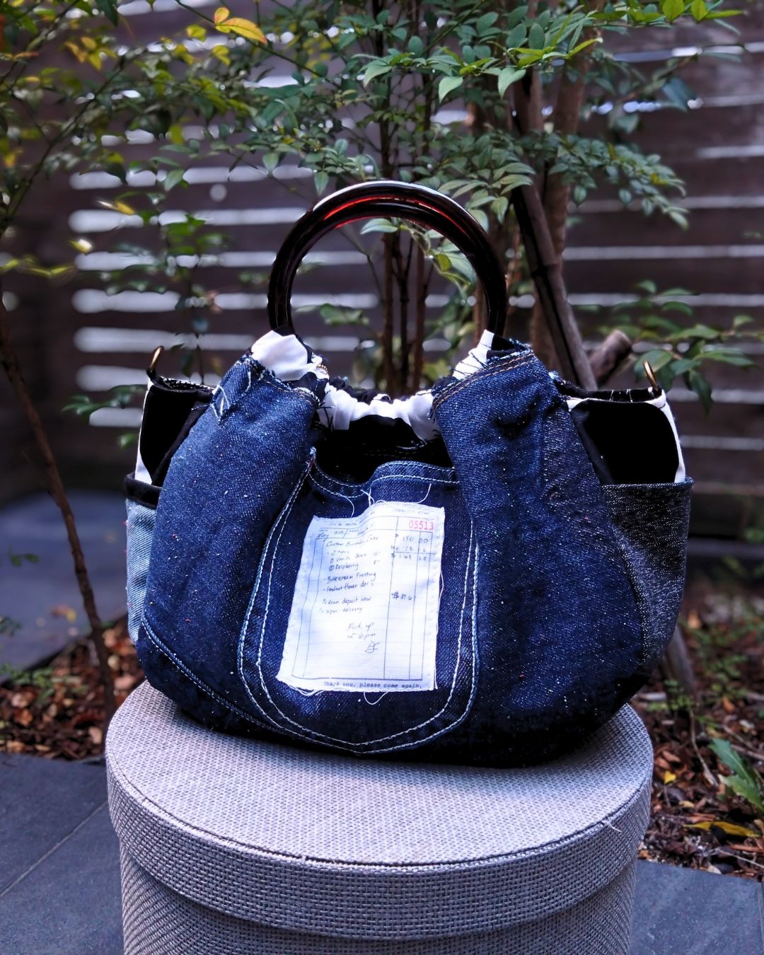 №761【DENIM✖️Ringhandle BAG❤️】お揃いポーチ付き♫デニム