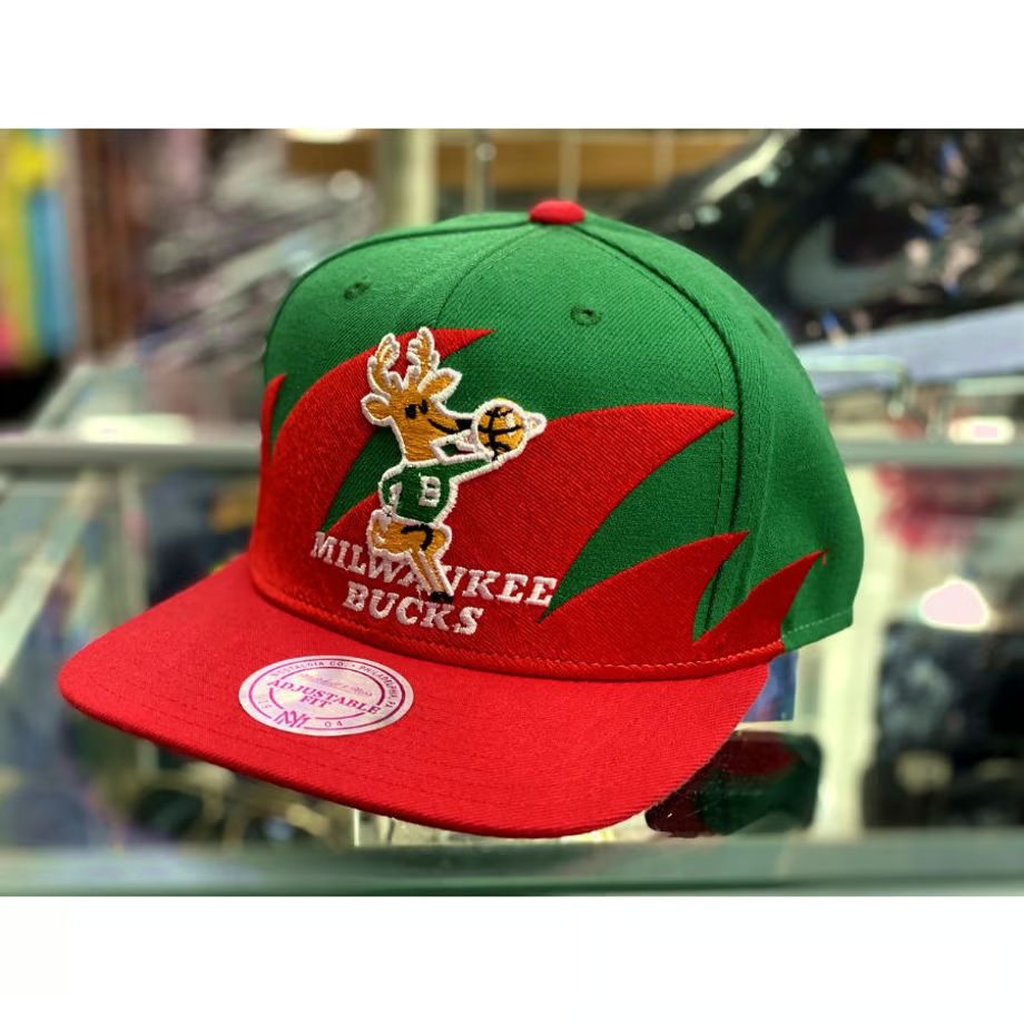 Mitchellu0026Ness NBA ミルウォーキー バックス Bucks スナップバックキャップ SharkTooth