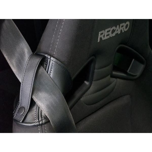 JADEシートベルトガイド RECARO用 2脚分 ブラック ｘ ブラックステッチ
