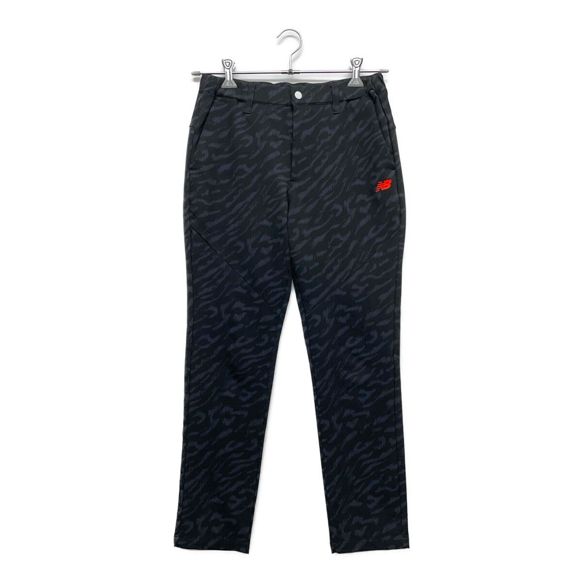 中古 メンズ ニューバランスゴルフ New Balance golf パンツ 3(S) 黒×グレー  ブラック ストレッチ 総柄