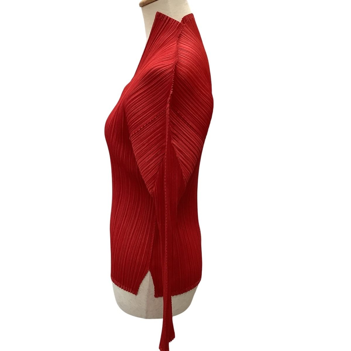 ISSEY MIYAKE イッセイミヤケ PLEATS PLEASE 変形 カットソー SIZE 3 PP 33-JK 202 レッド