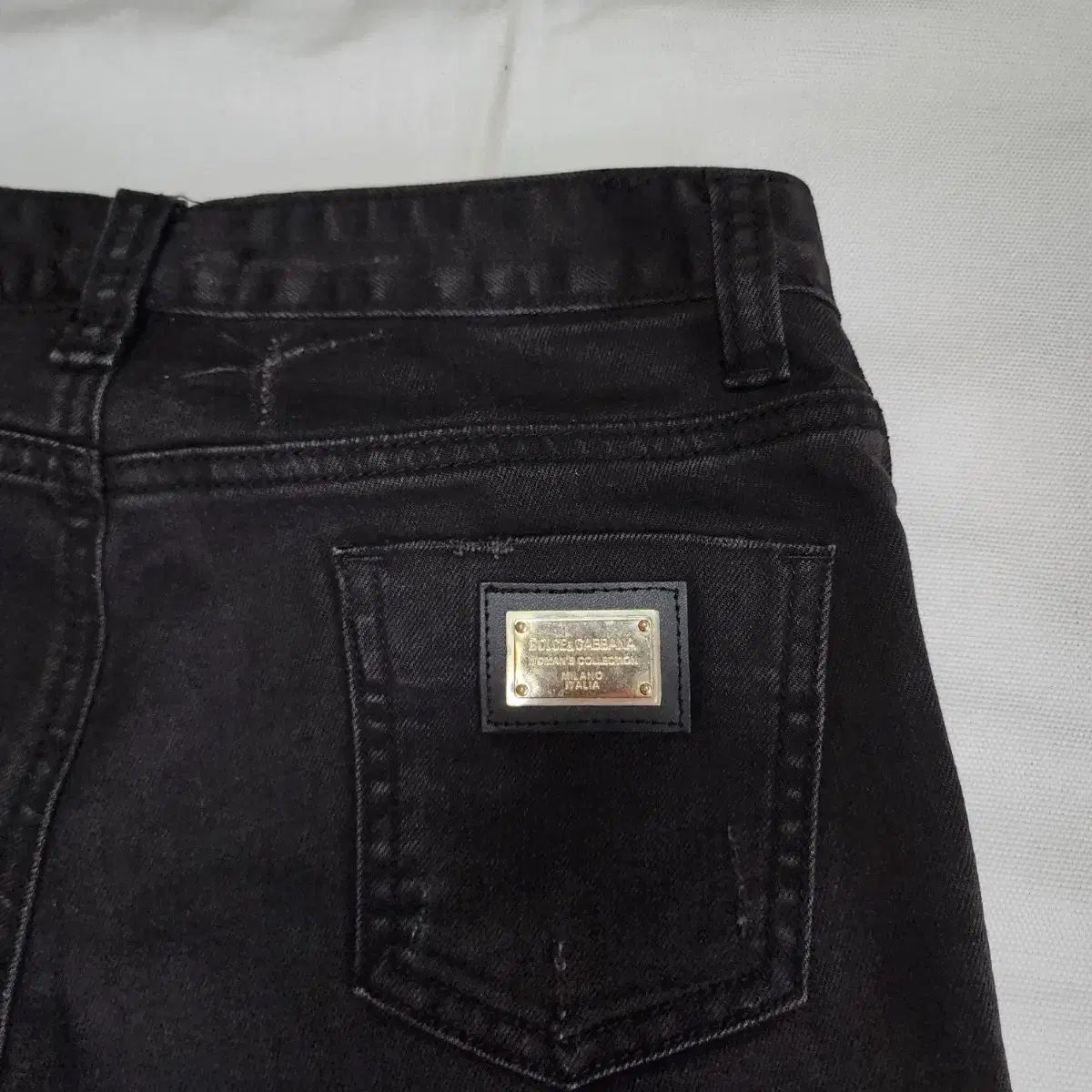 Dolce-Gabbana ドルチェ＆ガッバーナ スリム バイカー ダメージ ロックシーク ショートパンツ DECORATOM_COM_BR