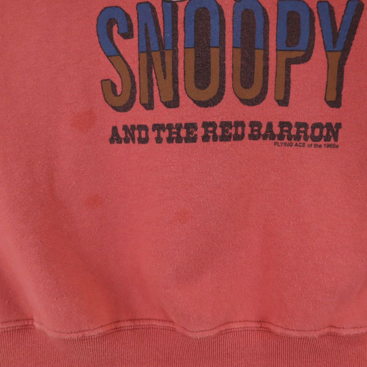 Two Moon トゥームーン Vintage SNOOPY 長袖 ジップパーカー 40/38 レッド系 スウェット 裏起毛 レディース 古着 中古 Two Moon トゥームーン Vintage SNOOPY 長袖 ジップパーカー 40