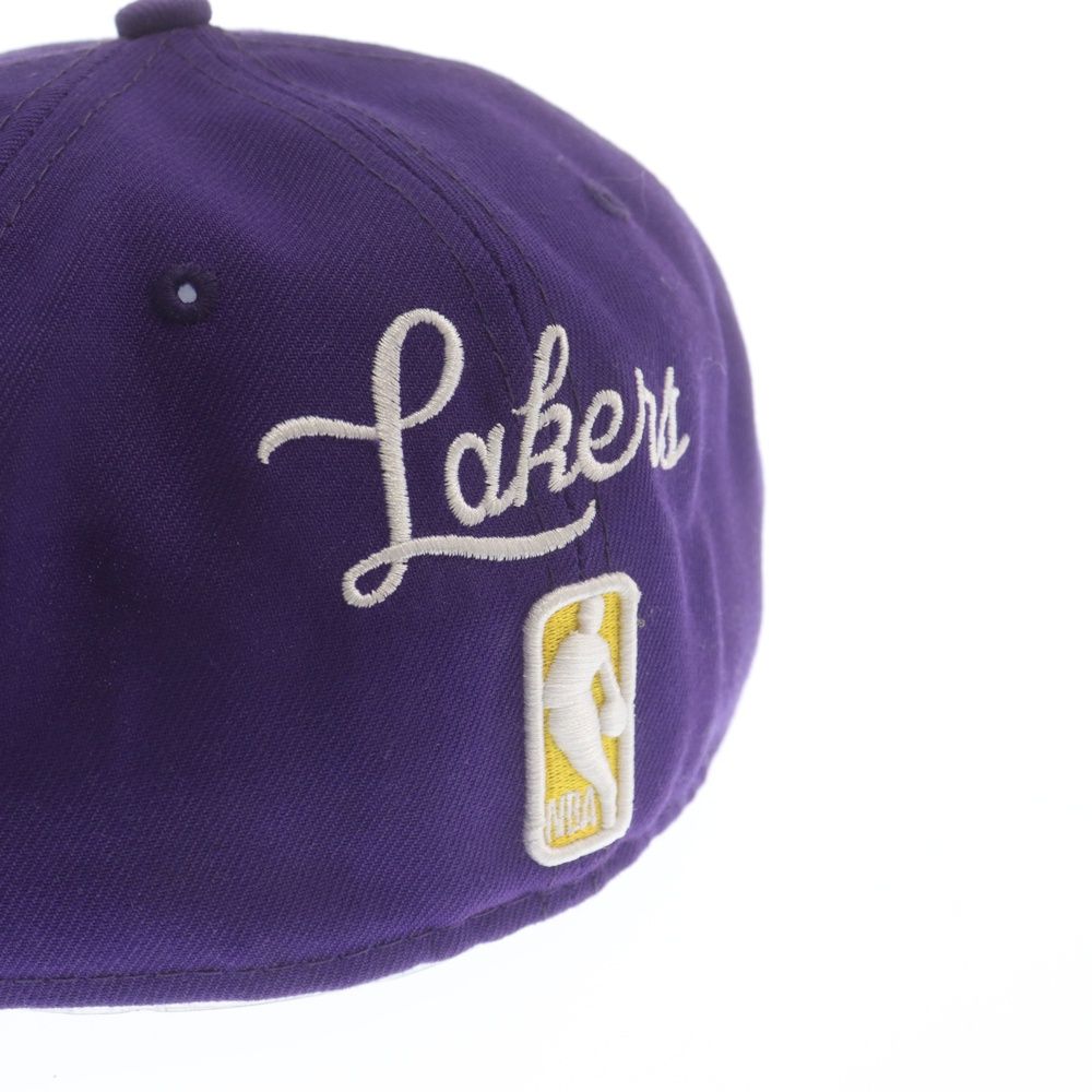 NEW ERA (ニューエラ) LA LAKERS ロサンゼルス レイカーズ ロゴ刺繍 6パネルキャップ 帽子 パープル