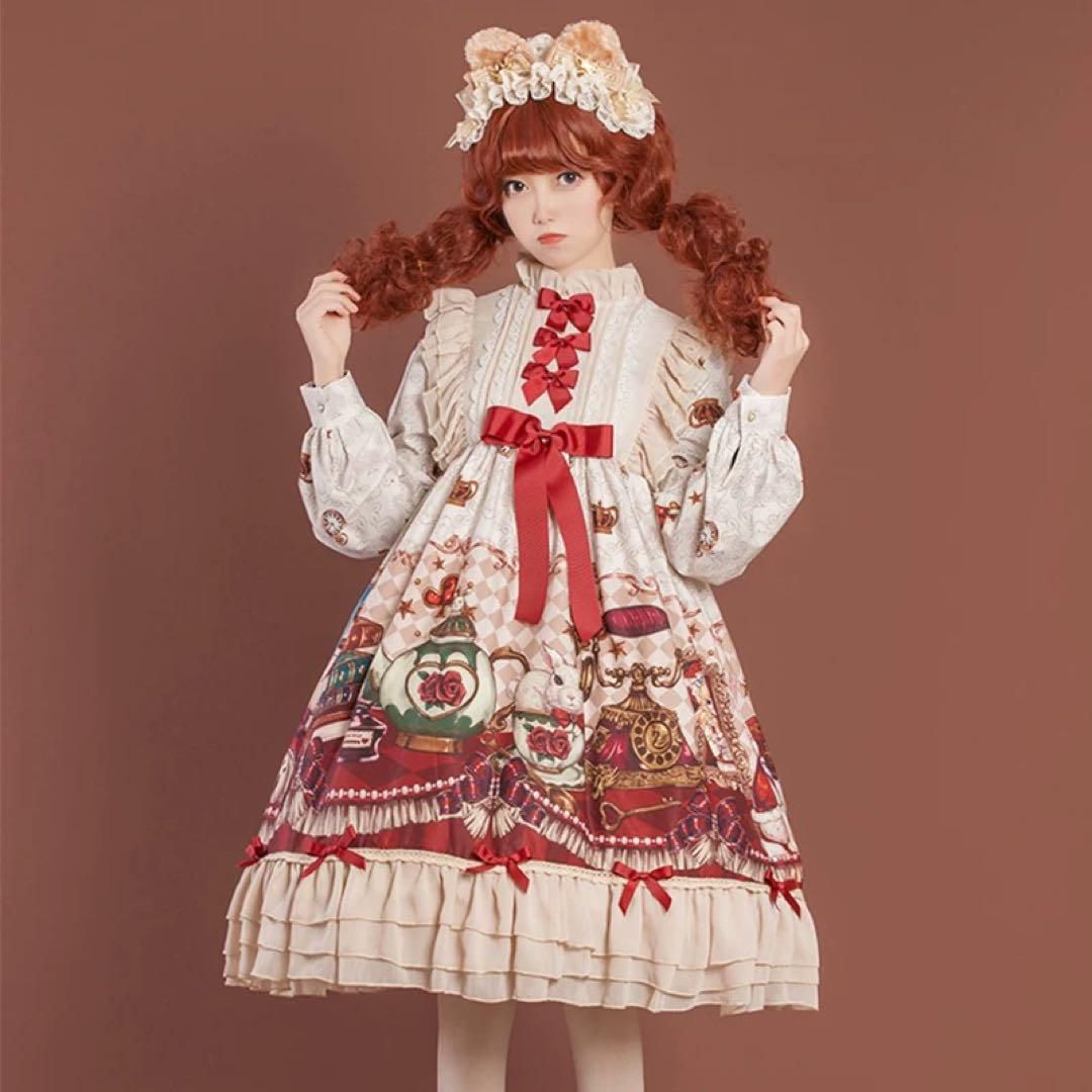 ♥ クラシカルロリータひざ丈ワンピース お出かけ普段着用 WWW_IMPECCABLEHEALTHCARESERVICES_COM