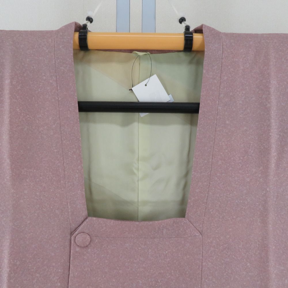 道行 薄ピンク色 タタキ染め 正絹 着物コート 和装用 ちりよけ 身丈94cm 【キモノオフ野々市若松店】 道行 薄ピンク色 タタキ染め 正絹 着物コート 和装用 ちりよけ 身丈