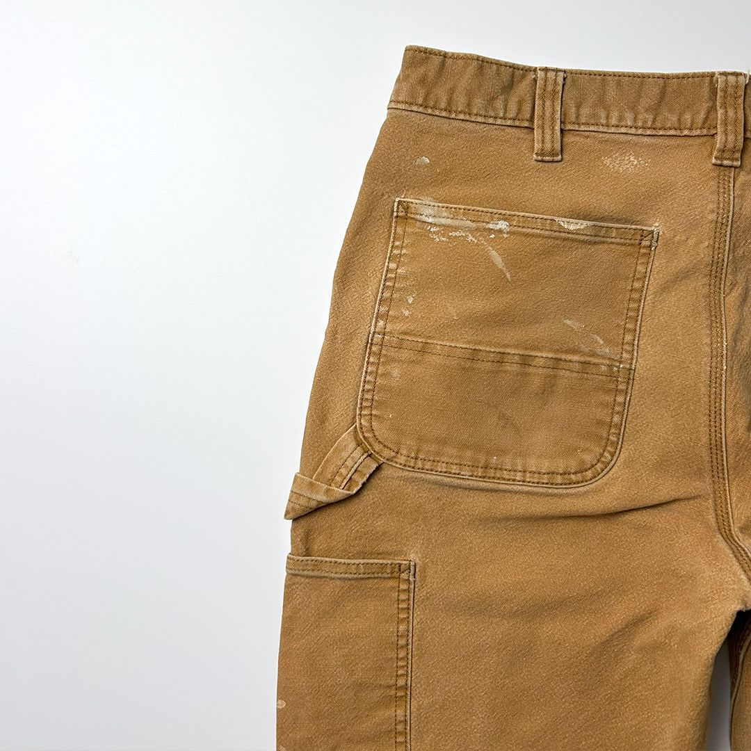 Carhartt ダブルニーペインターパンツ W35 L32 ブラウン ペンキ