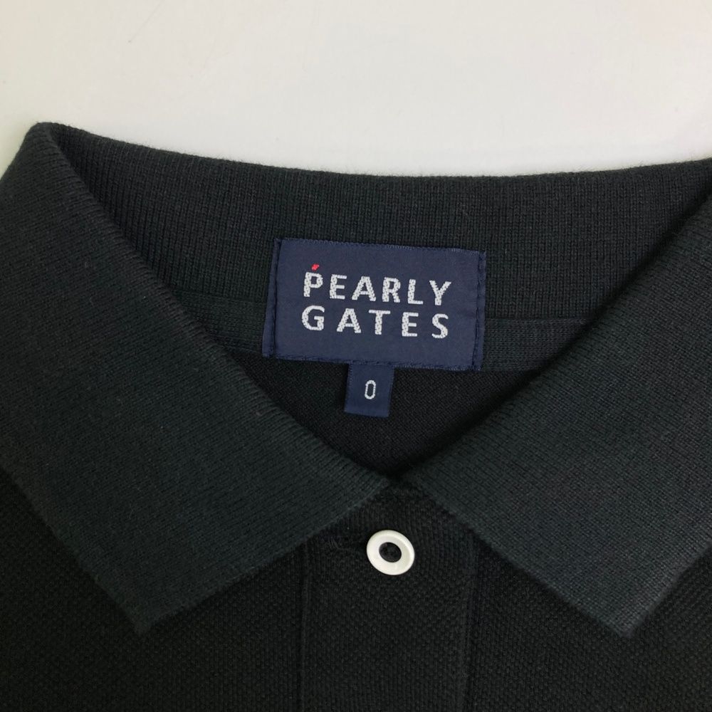 PEARLY GATES ゴルフポロシャツ ブラック サイズ：4 PEARLY GATES パーリーゲイツ 2023年モデル 半袖