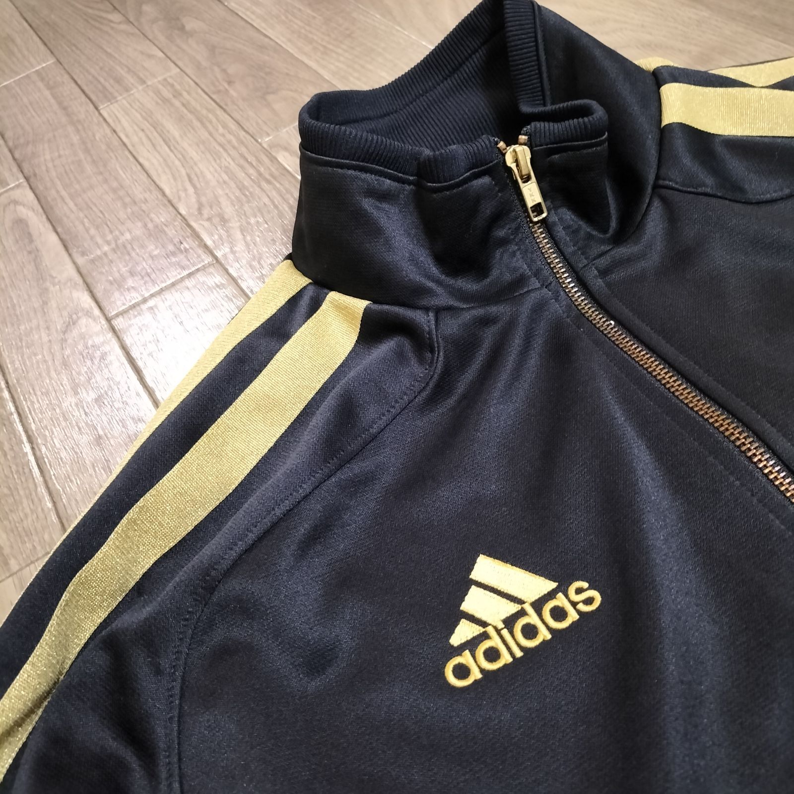 美品☆old adidas トラックジャケット ジャージ トップス アウター 黒