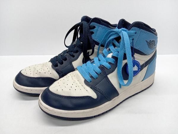靴 NIKE AIR JORDAN 1 RETRO HIGH OG GS JORDAN BRAND AIR JORDAN 1 RETRO HIGH OG GS BLACK/WHITE-WHITE