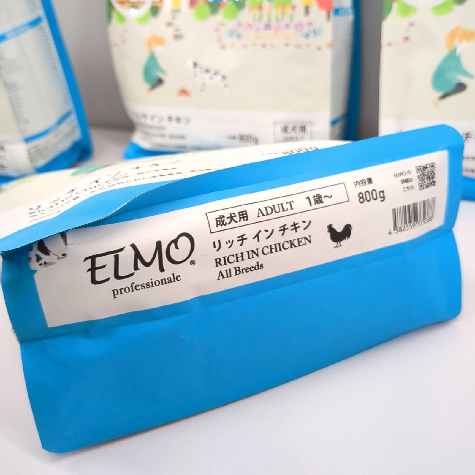 合計3.2kg】ELMO エルモ リッチインチキン 成犬用 800g×4袋